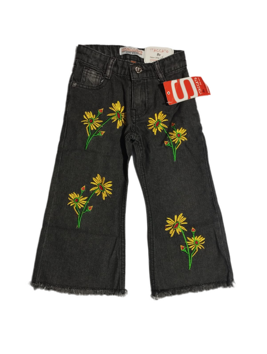 Bootcut Embroidered denim