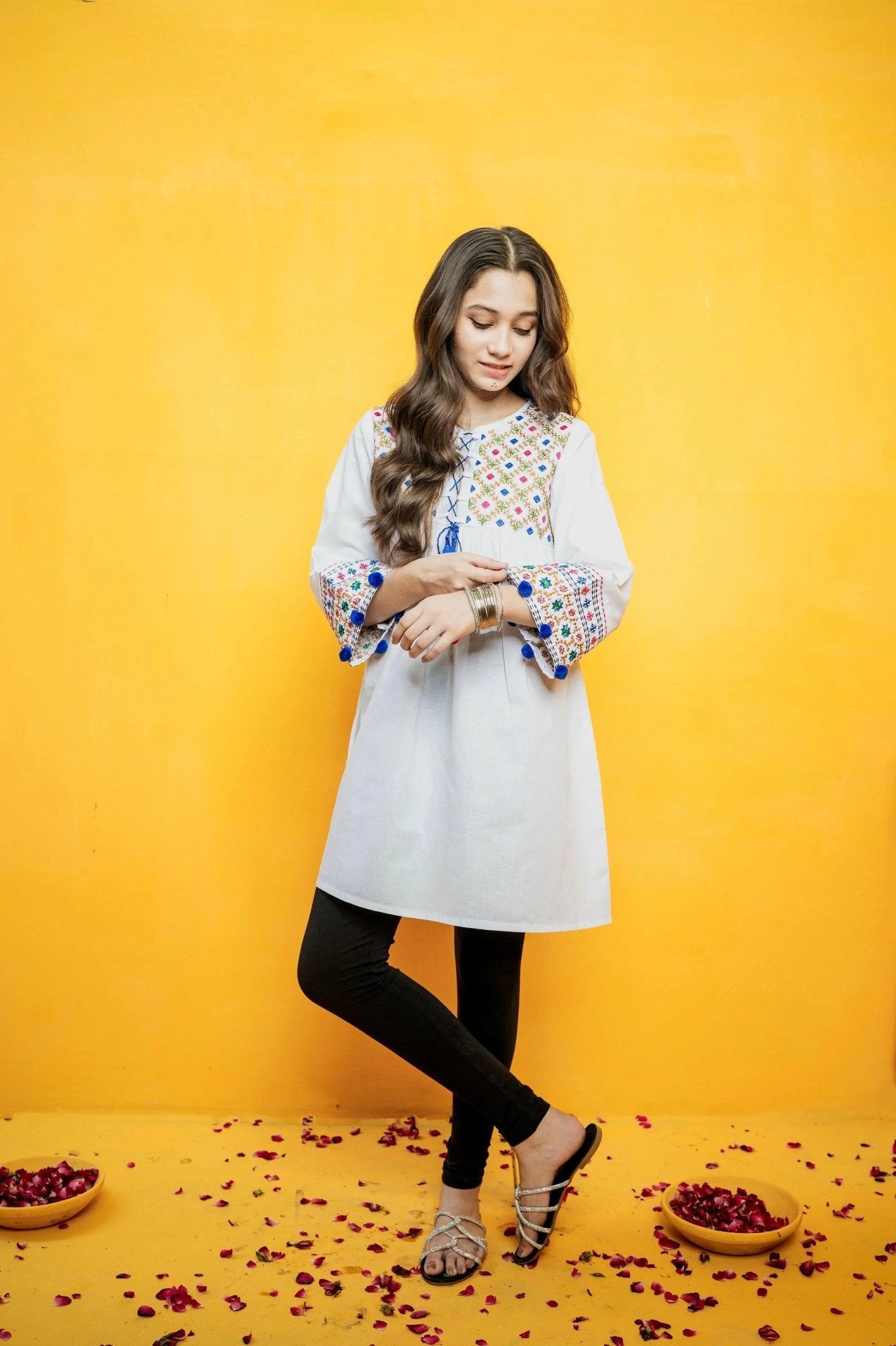 Lily White Emb Shirt.