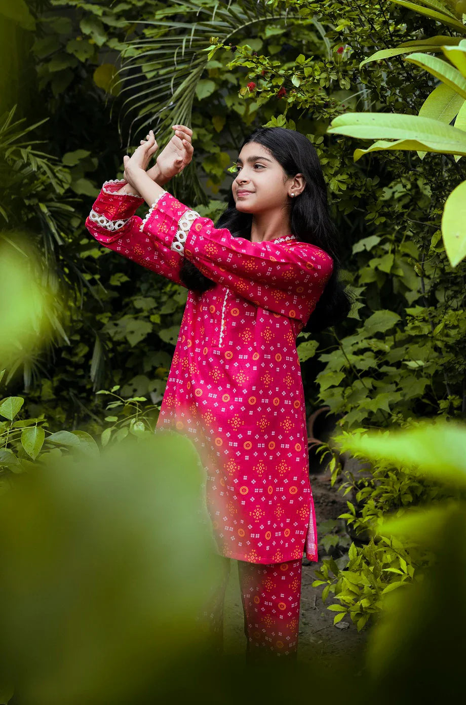 Pink 2pc Printed Co-ords Set.