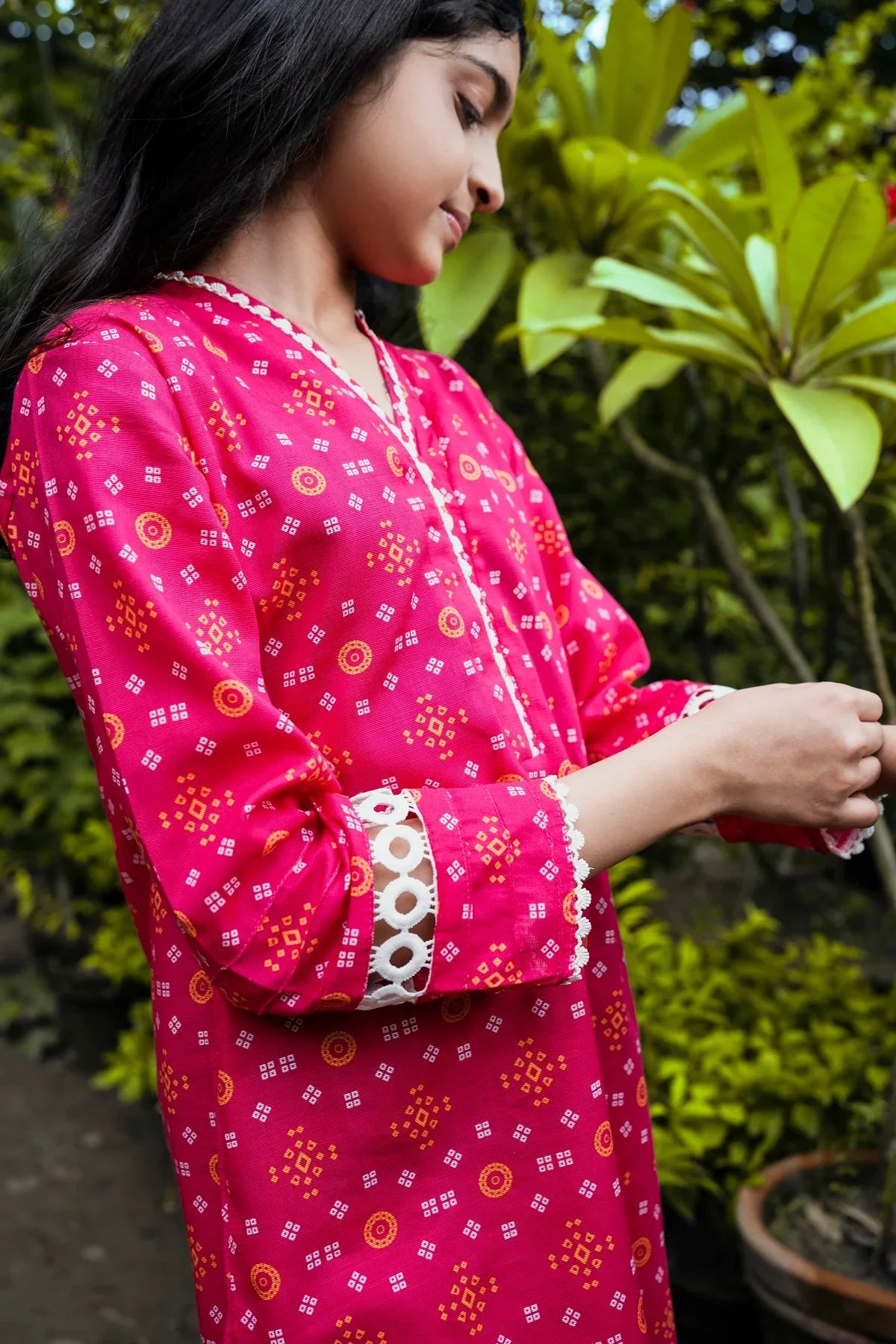 Pink 2pc Printed Co-ords Set.