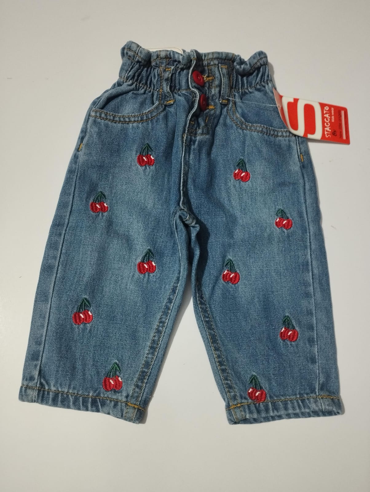 CHERRY EMBROIDERED PANT