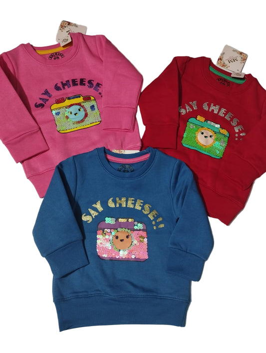 SAY CHEESE SEQUENCE SWEATSHIRT