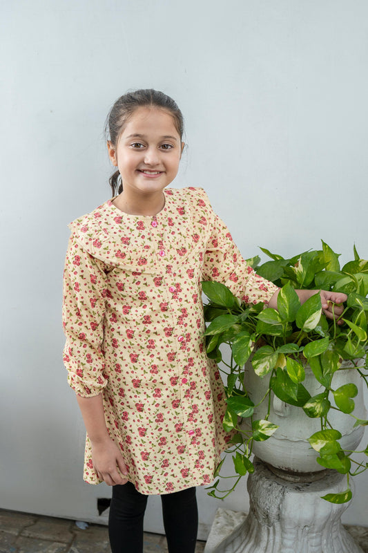 Printed Floral Corduroy Top