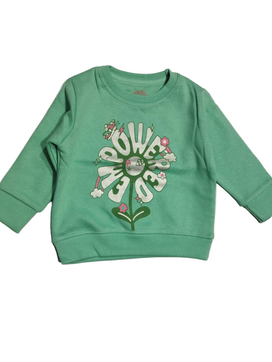 SEA GREEN FLORAL SWEATSHIRT