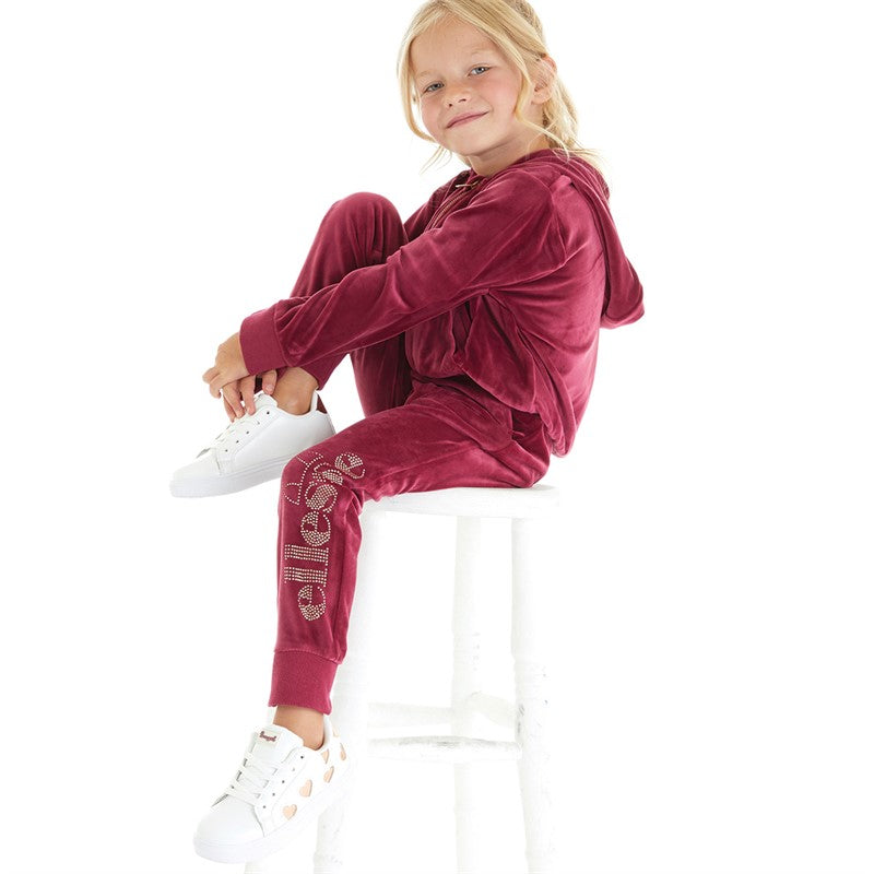 GIRLS VELVET FORMAL TRACKSUIT