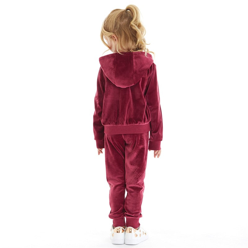 GIRLS VELVET FORMAL TRACKSUIT