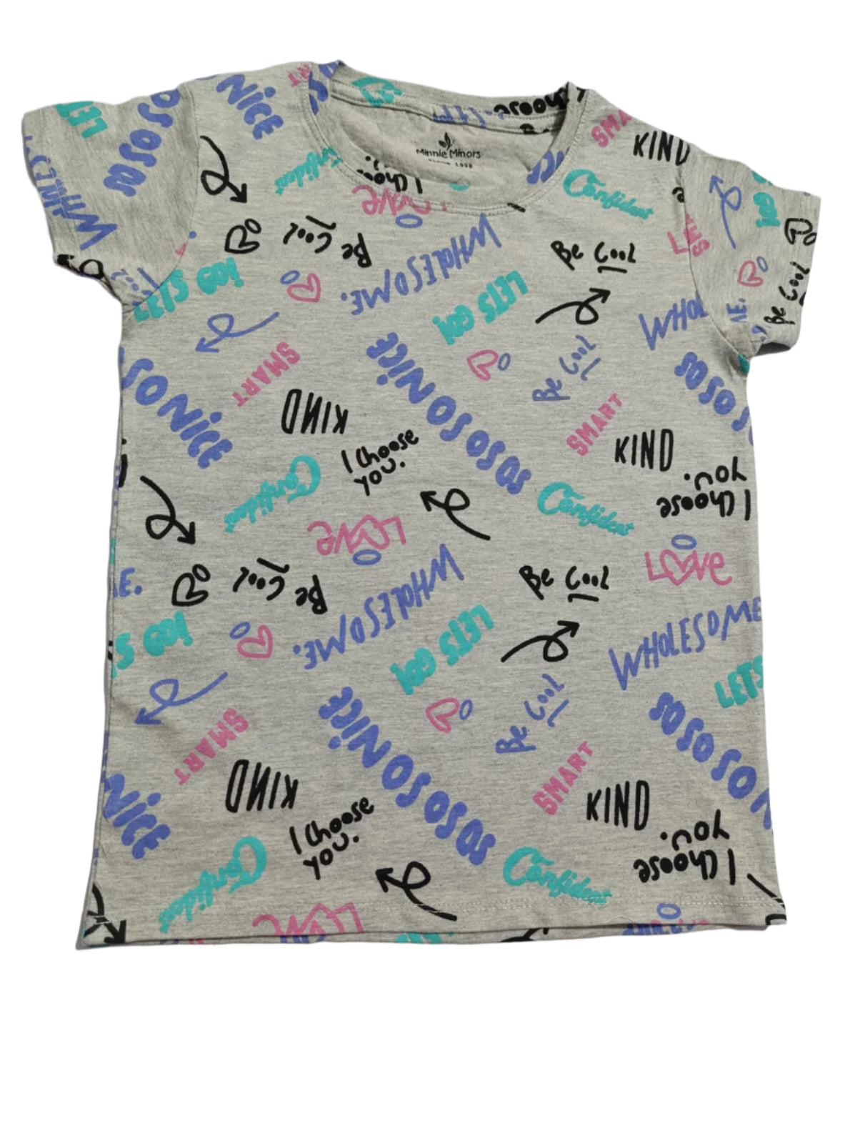 Minnie Minors Girls Grey T-Shirts