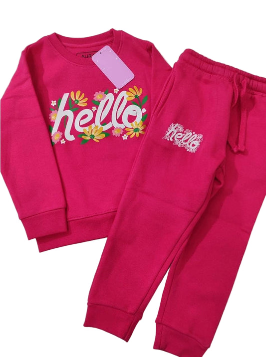 Hot Pink Fleece Tracksuit