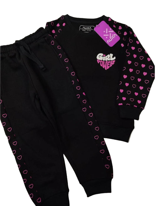 Black Heart Fleece Tracksuit