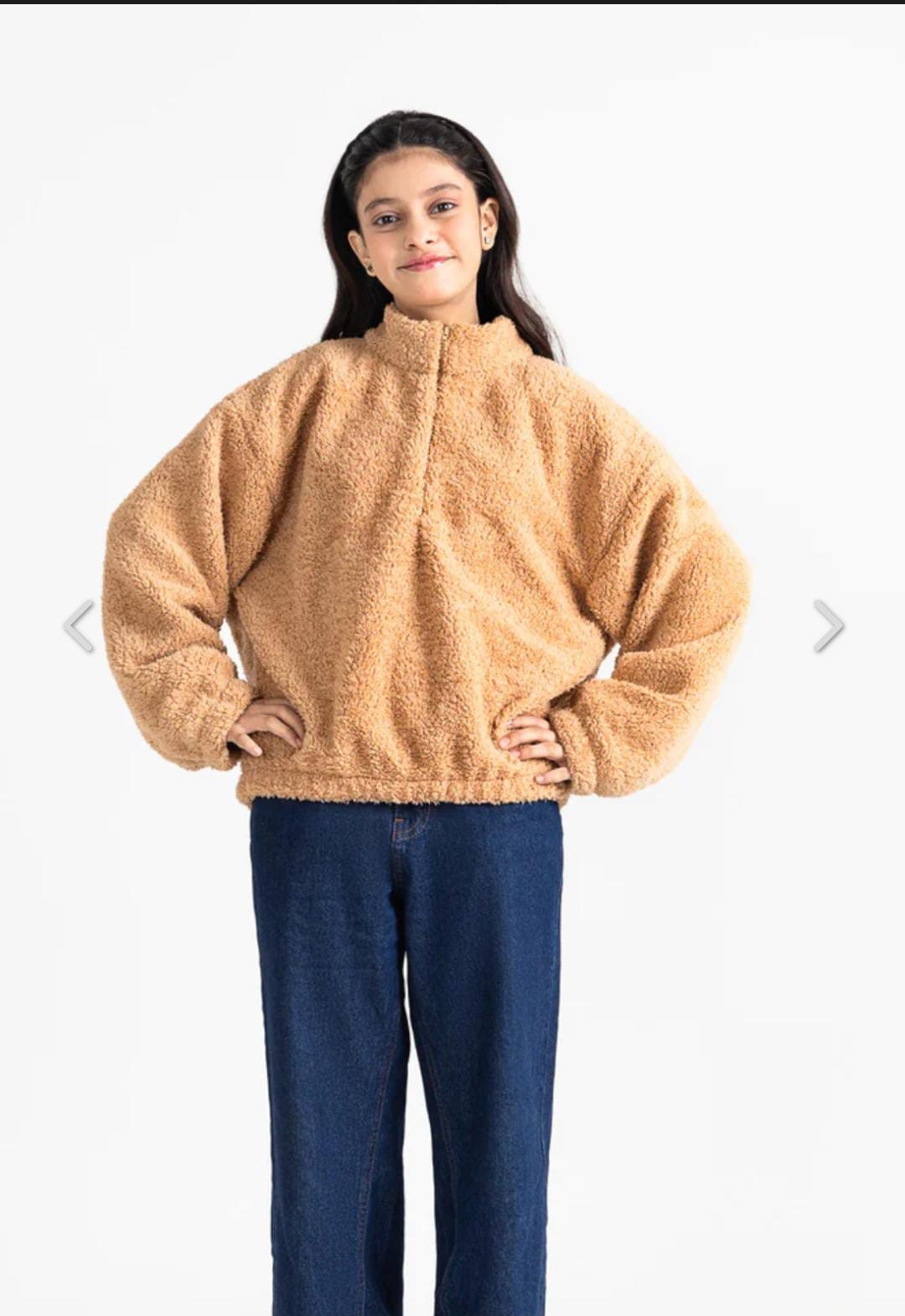 Beechtree Girls Fur Pullover Jacket