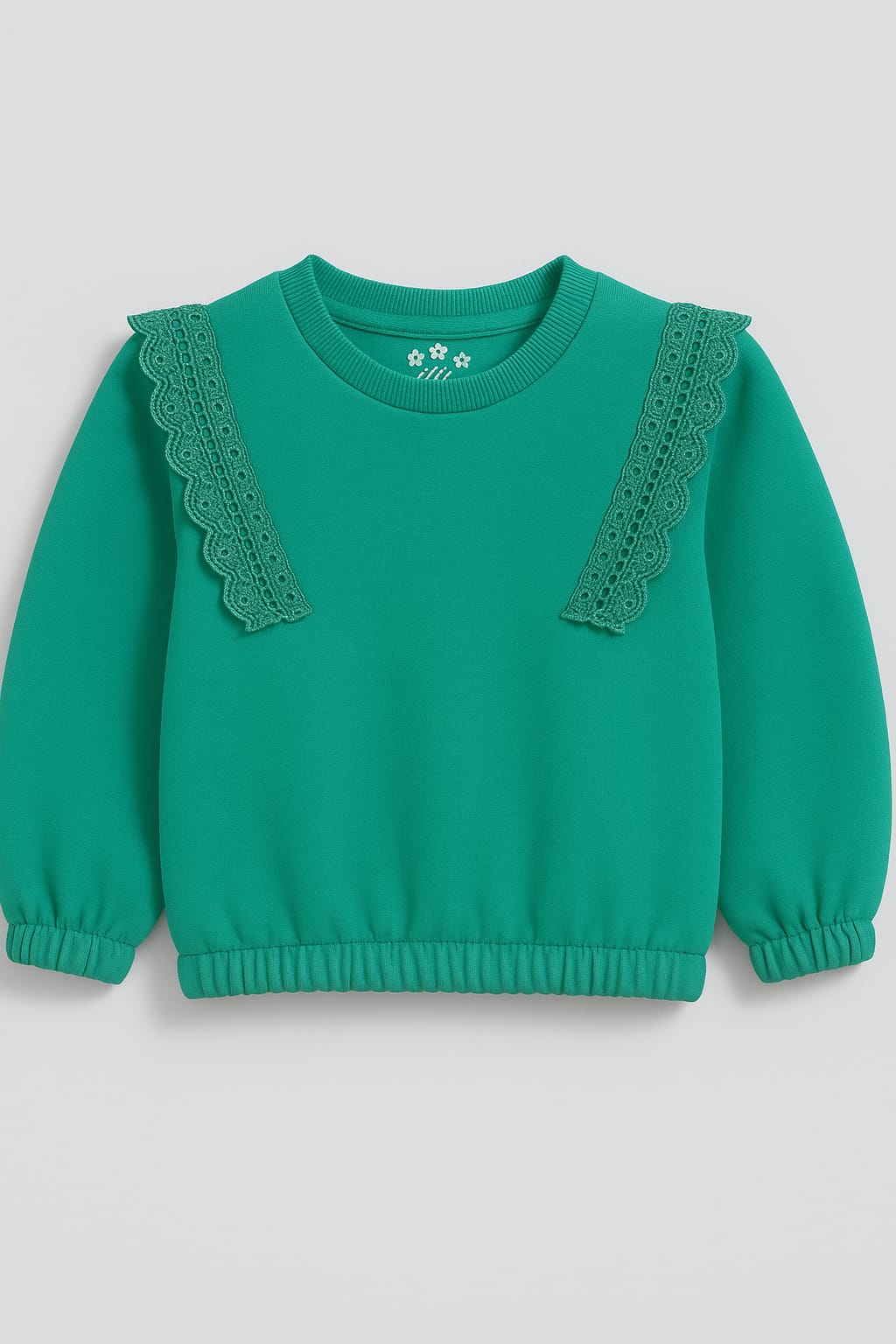 LILY RUFFLE LACE SWEATSHIRT