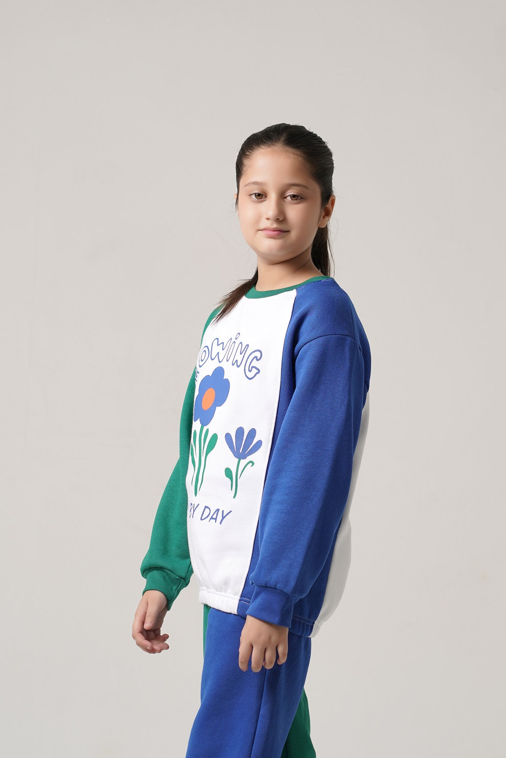 Growing Dual Color Fleece Tracksuit