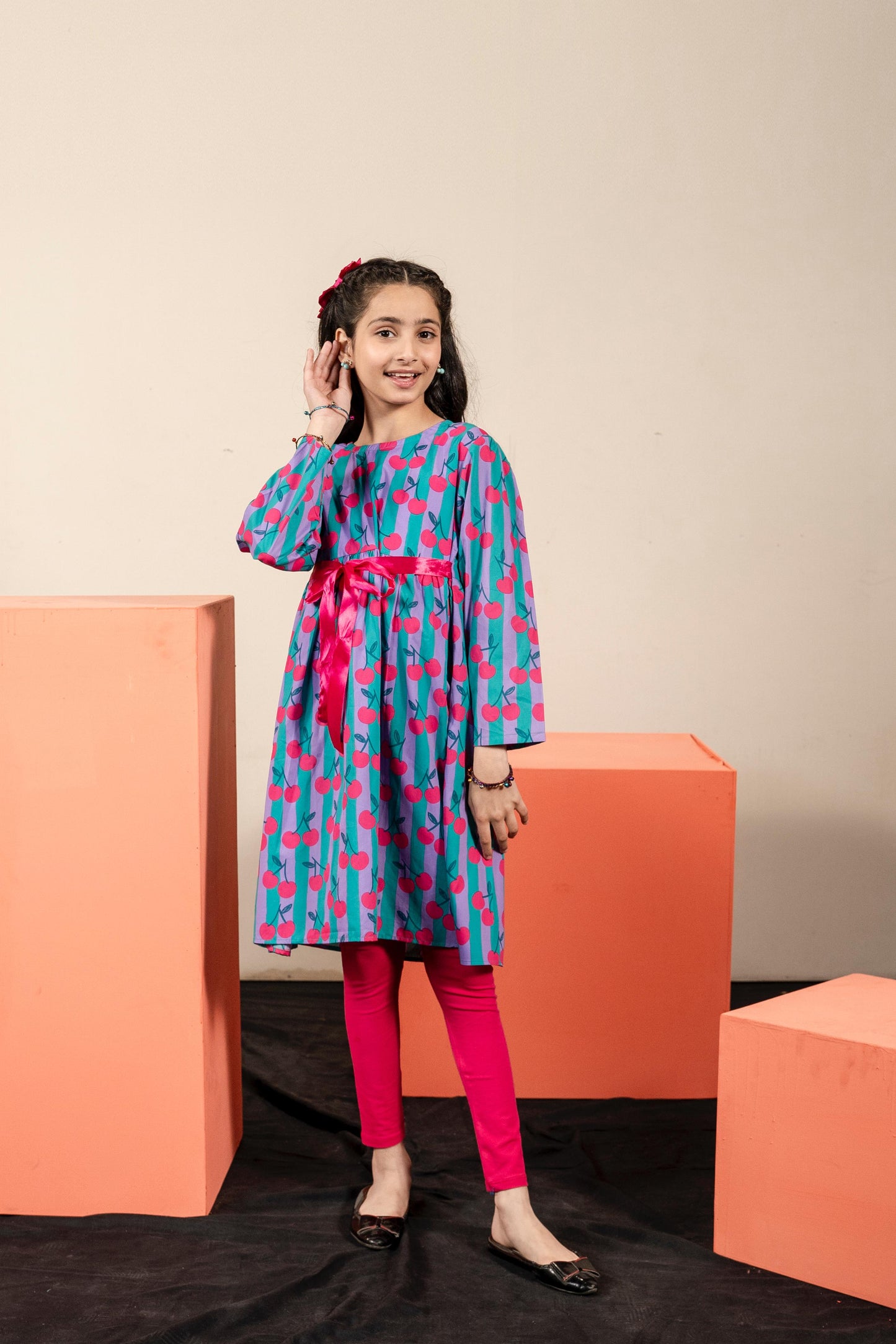 Lily Printed Bow Frock