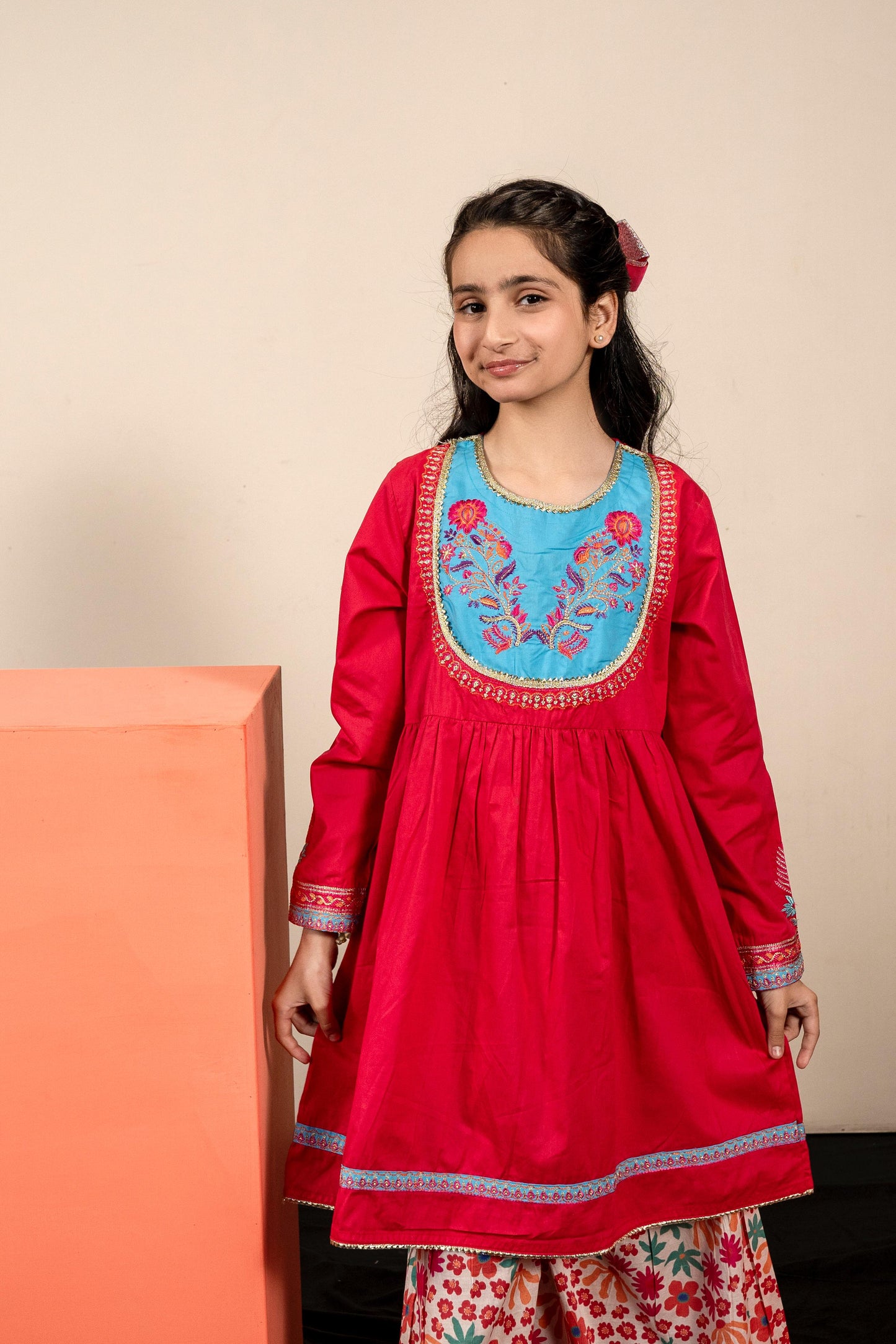 Lily Pink 3pc Gharara Set