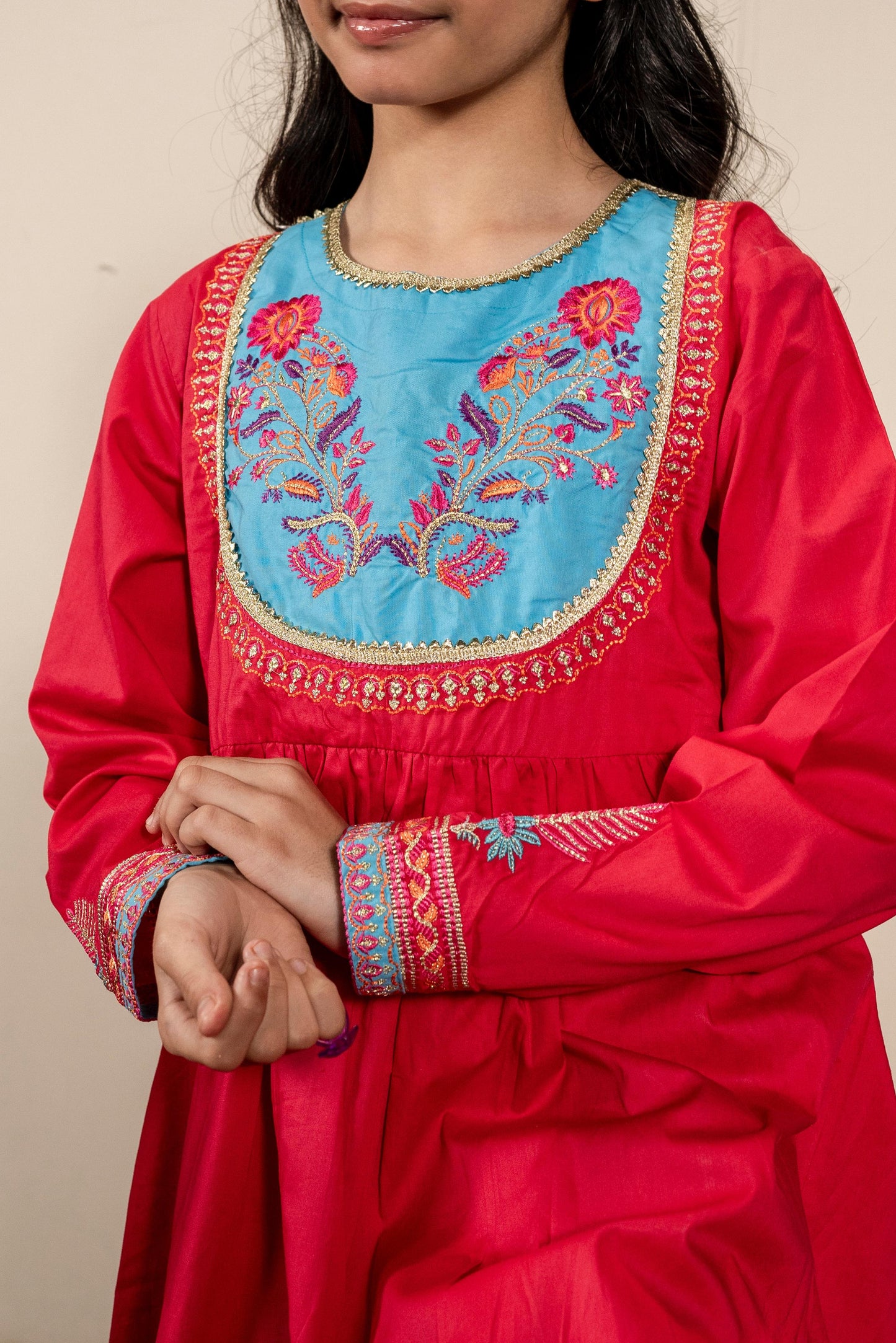 Lily Pink 3pc Gharara Set