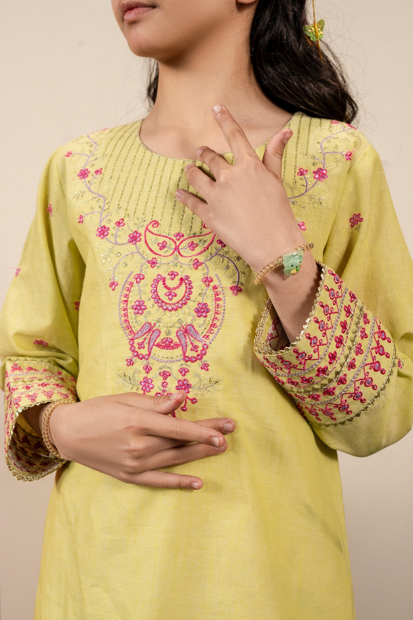 Lily Parrot Embroidered Shirt