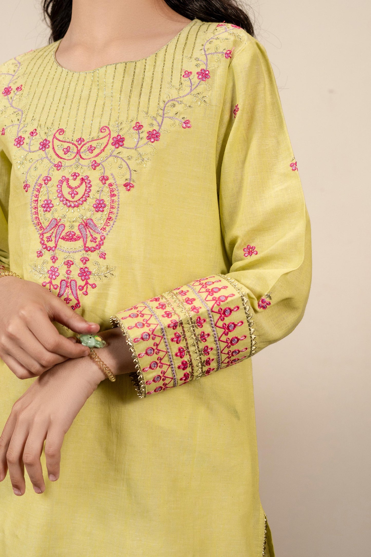Lily Parrot Embroidered Shirt