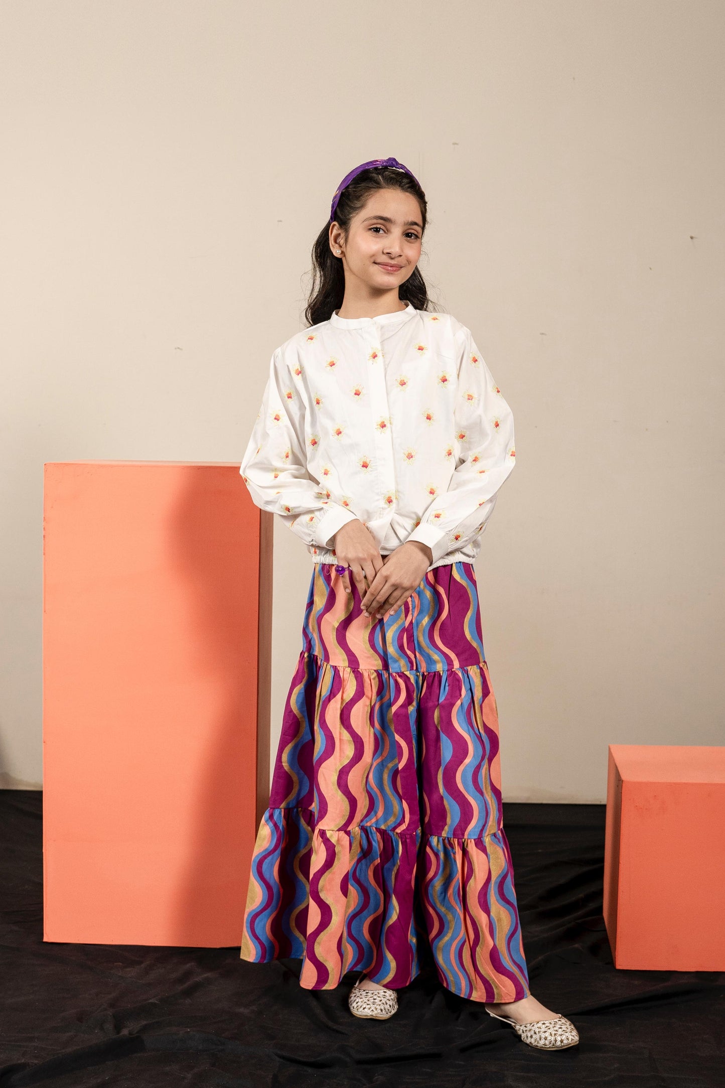Lily Embroidered Shirt & Skirt