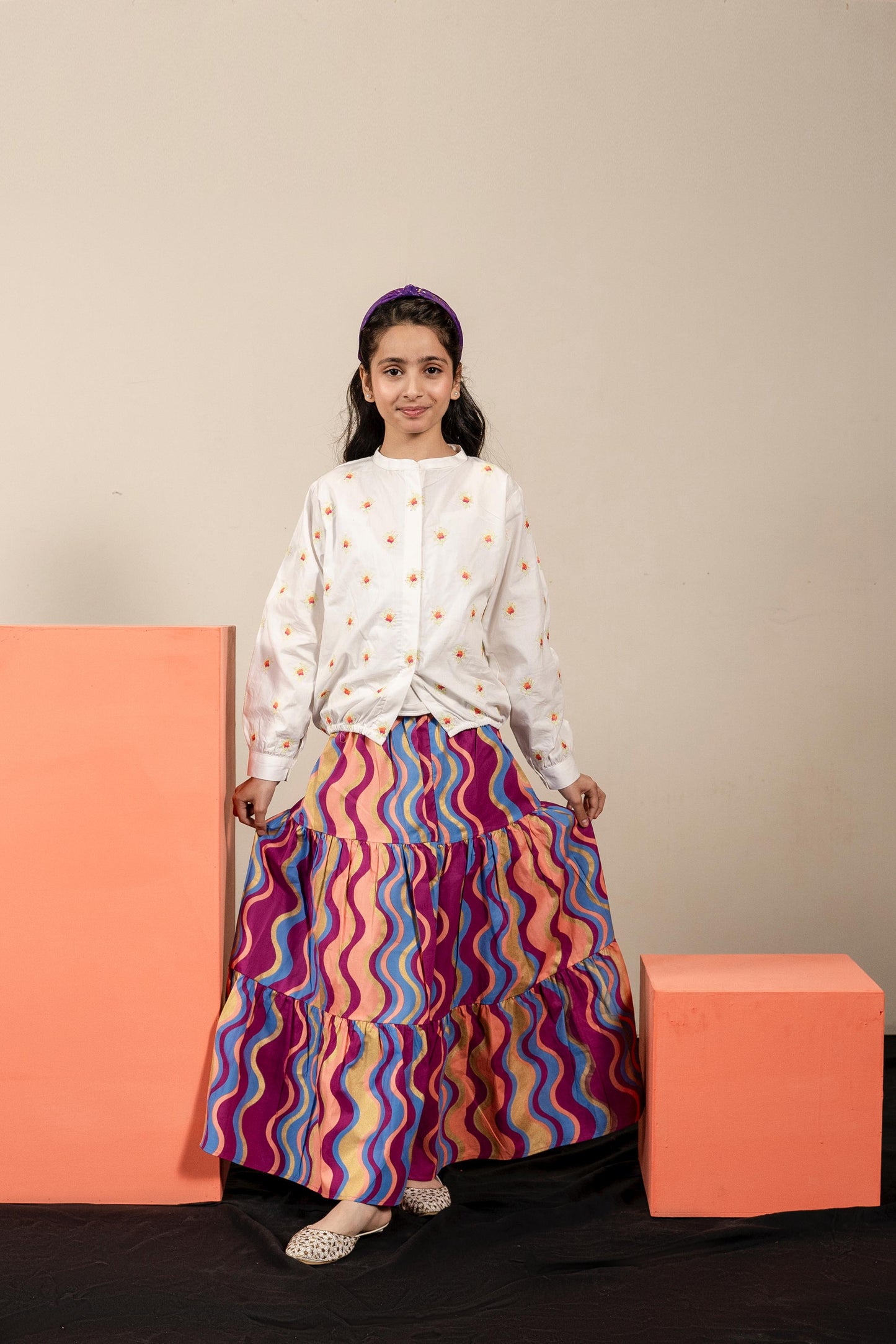 Lily Embroidered Shirt & Skirt