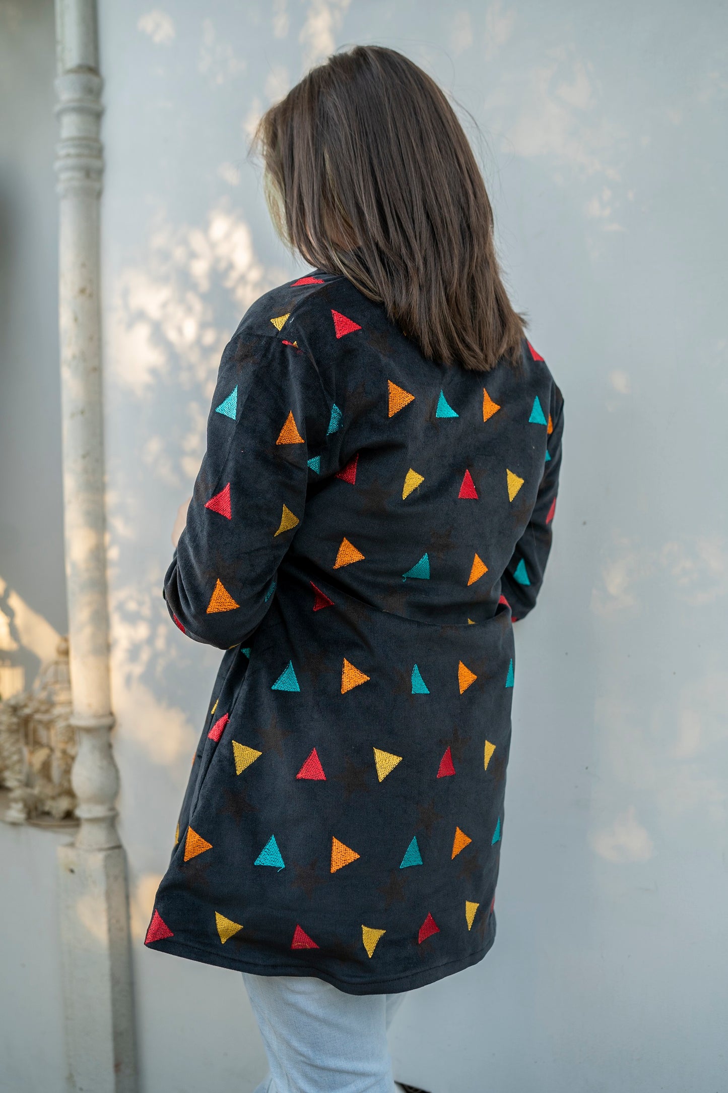 Lily Corduroy Embroidered Winter Coat