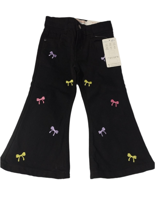 BLACK MULTI EMBROIDERED PANT