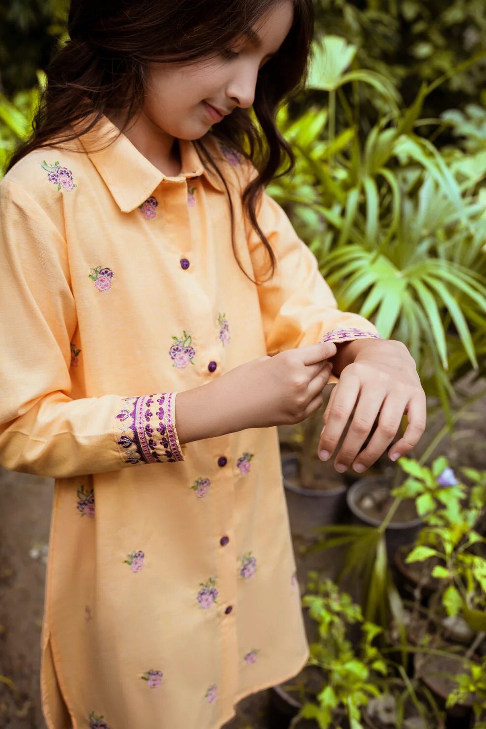 embroidered lily khaddar winter collection shirt