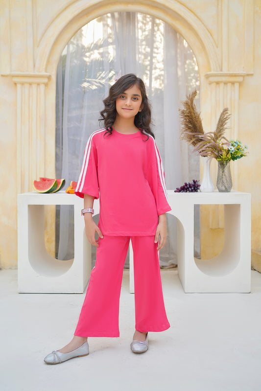 Fizzy stripes Pink Shirt and Trousers