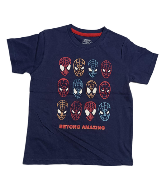 Minnie Minore Spiderman Blue Shirt