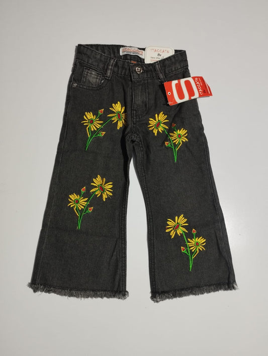 Bootcut Embroidered denim