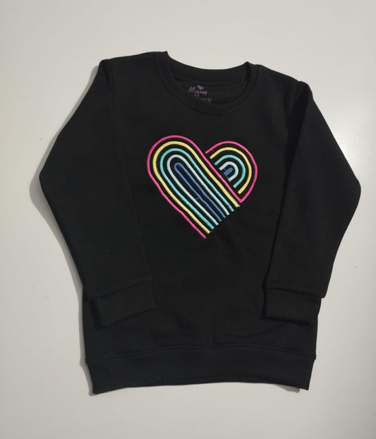 Heart embroidered Sweatshirt