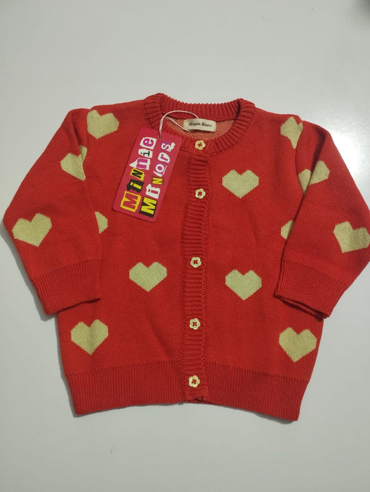 FRONT OPEN HEART SWEATER