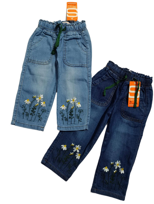 Girls Embroidered Pants