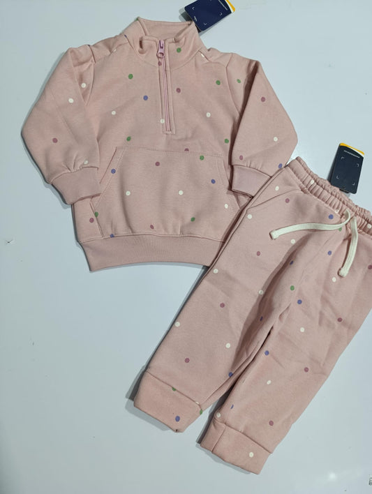 BABY PINK DOTTED TRACKSUIT