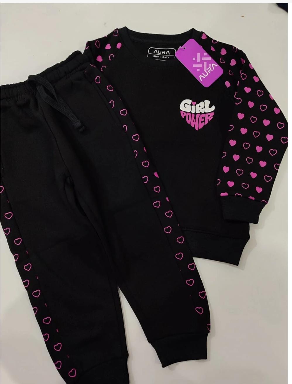 Black Heart Fleece Tracksuit