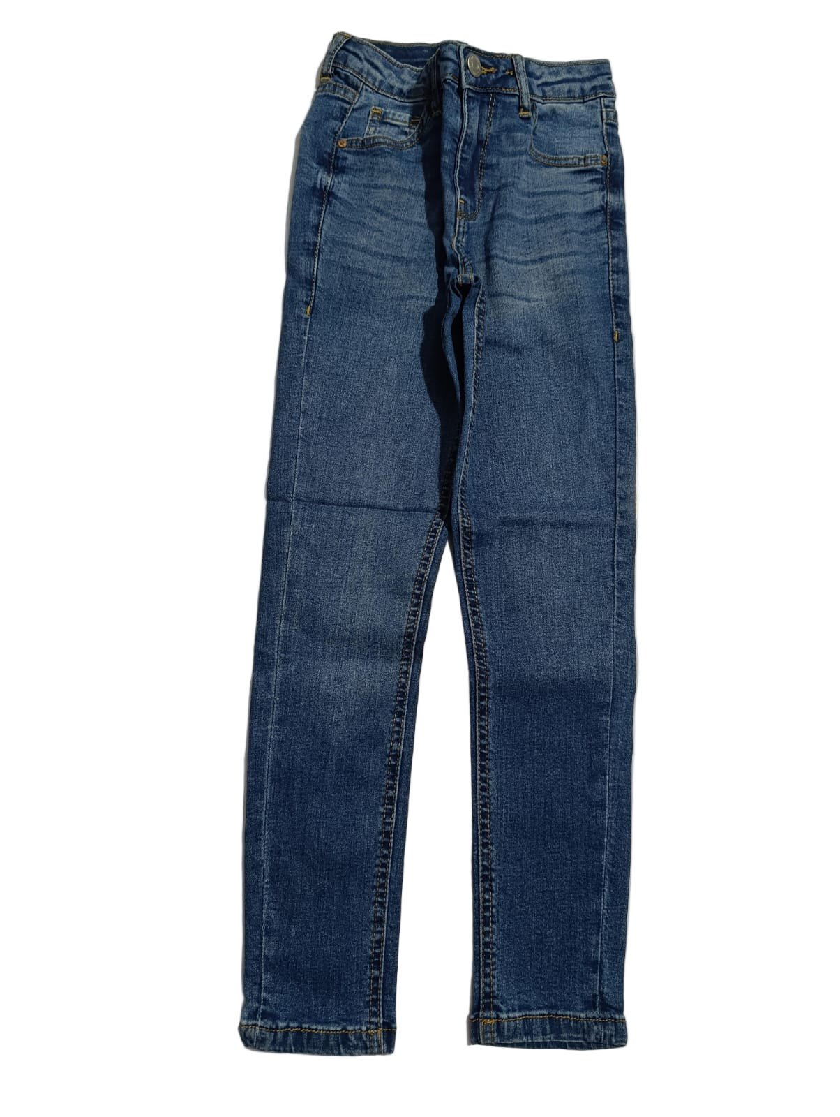 Medium Blue Fitted Pants