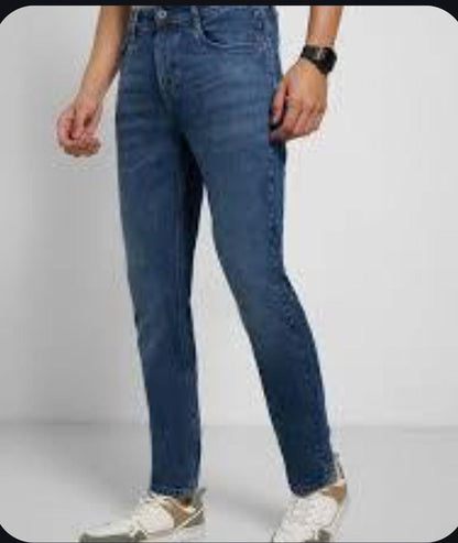 Medium Blue Fitted Pants
