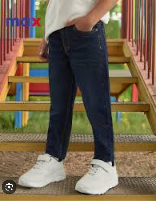 Dark Blue Fitted Pants