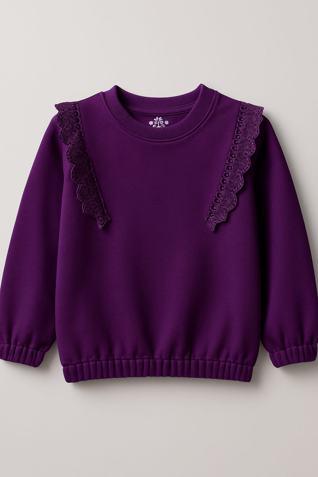LILY RUFFLE LACE SWEATSHIRT
