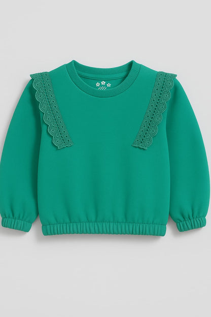 LILY RUFFLE LACE SWEATSHIRT