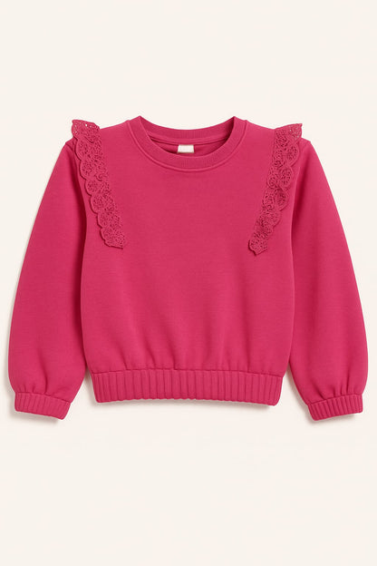 LILY RUFFLE LACE SWEATSHIRT