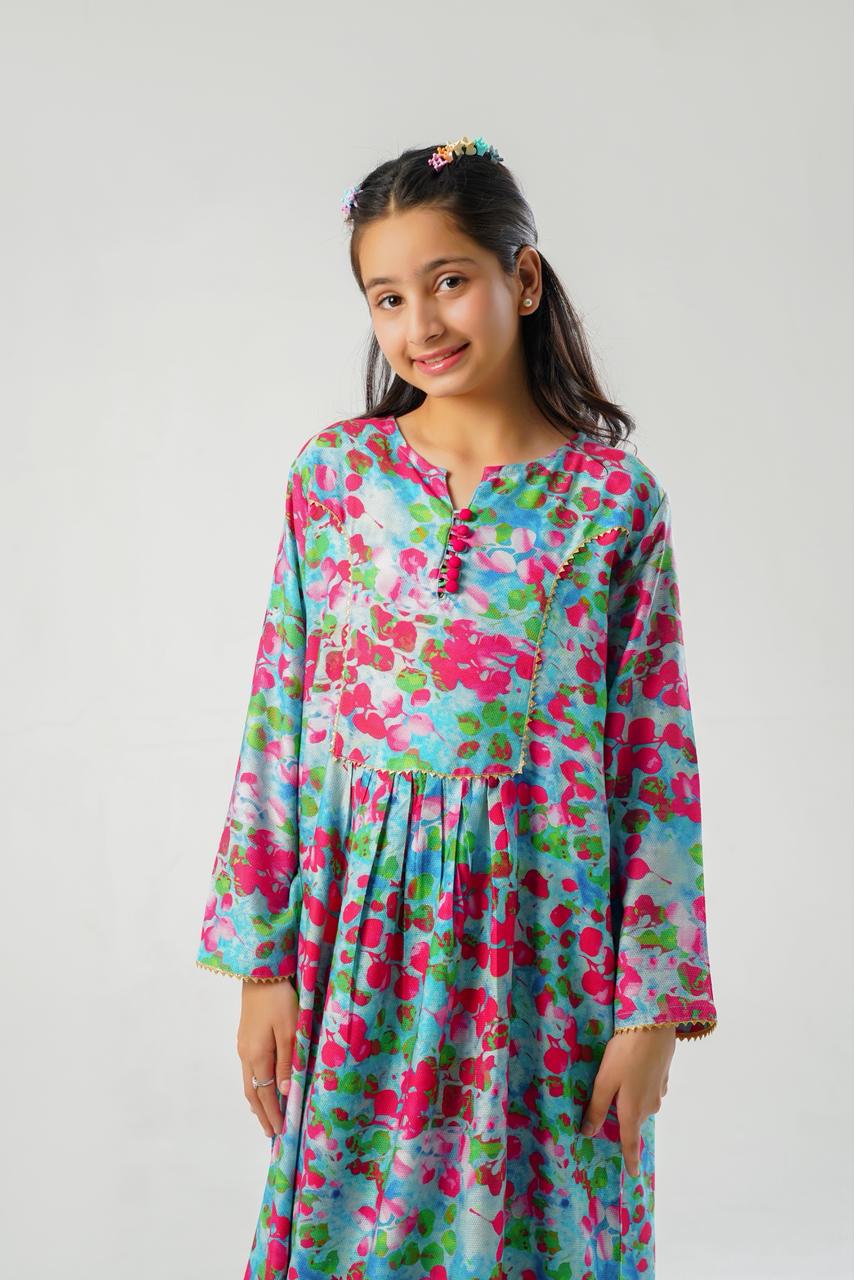 Multi Floral Printed Frock