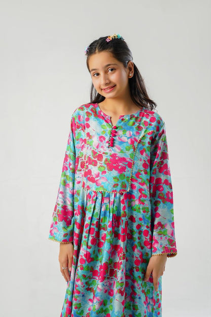 Multi Floral Printed Frock