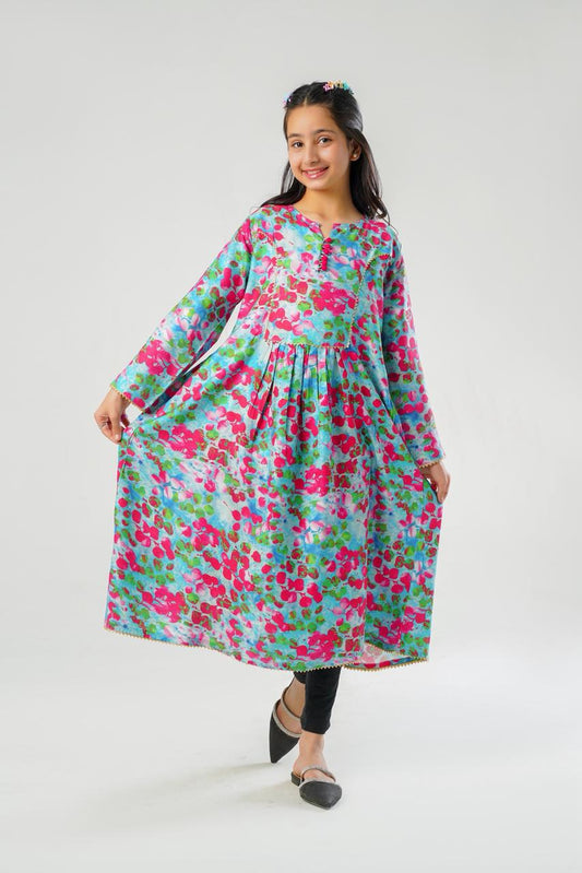 Multi Floral Printed Frock