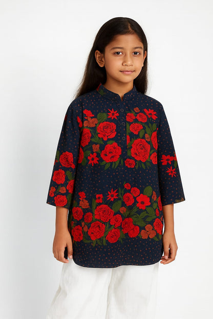 Floral Cordrouy Top