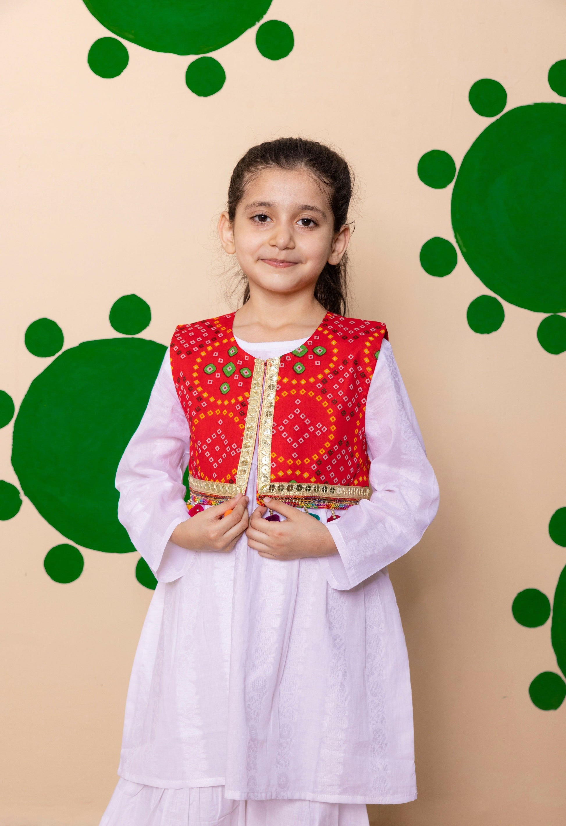 Lily White Kurta with Koti - Lily