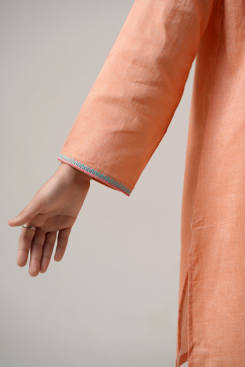 Lily Peach Embroidered Top