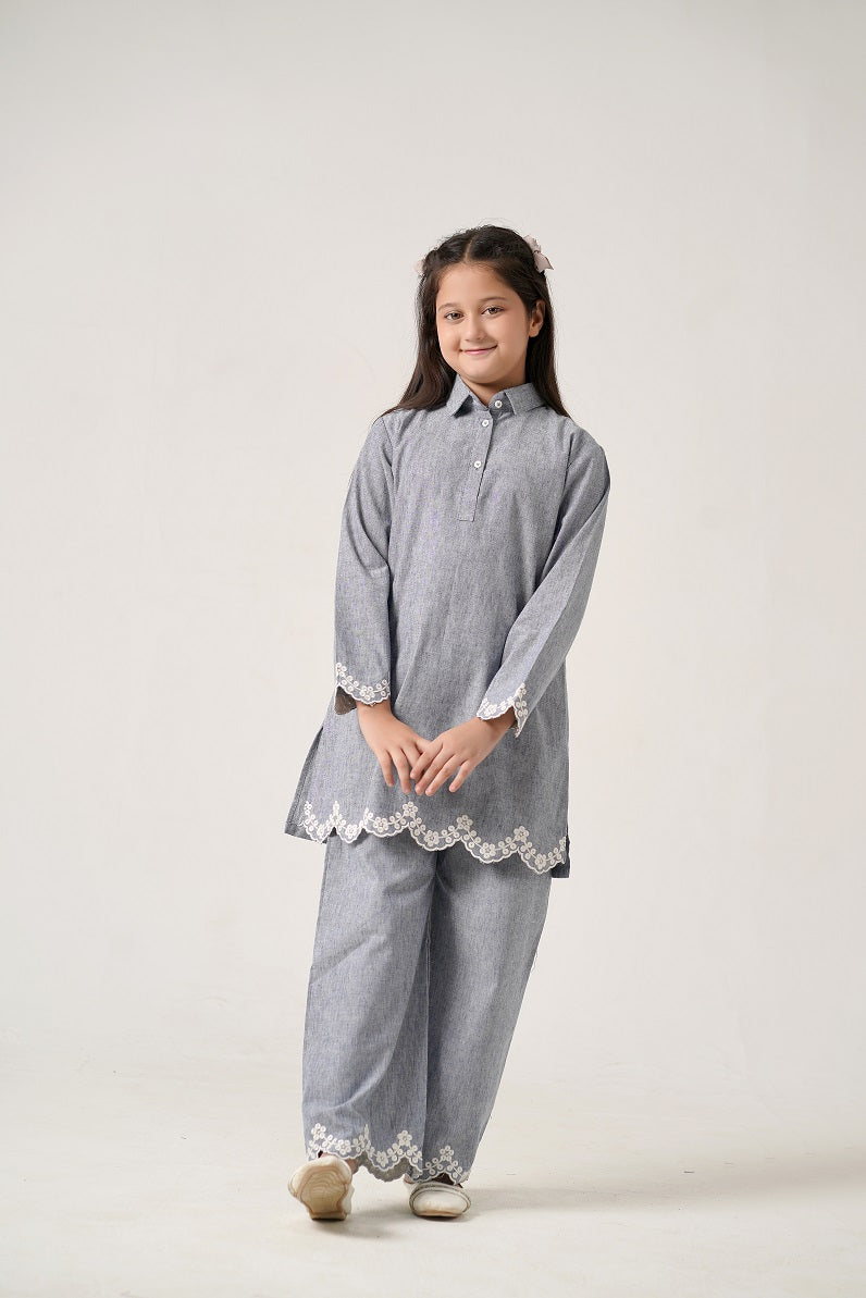 Petal Cut Work Kurta Set