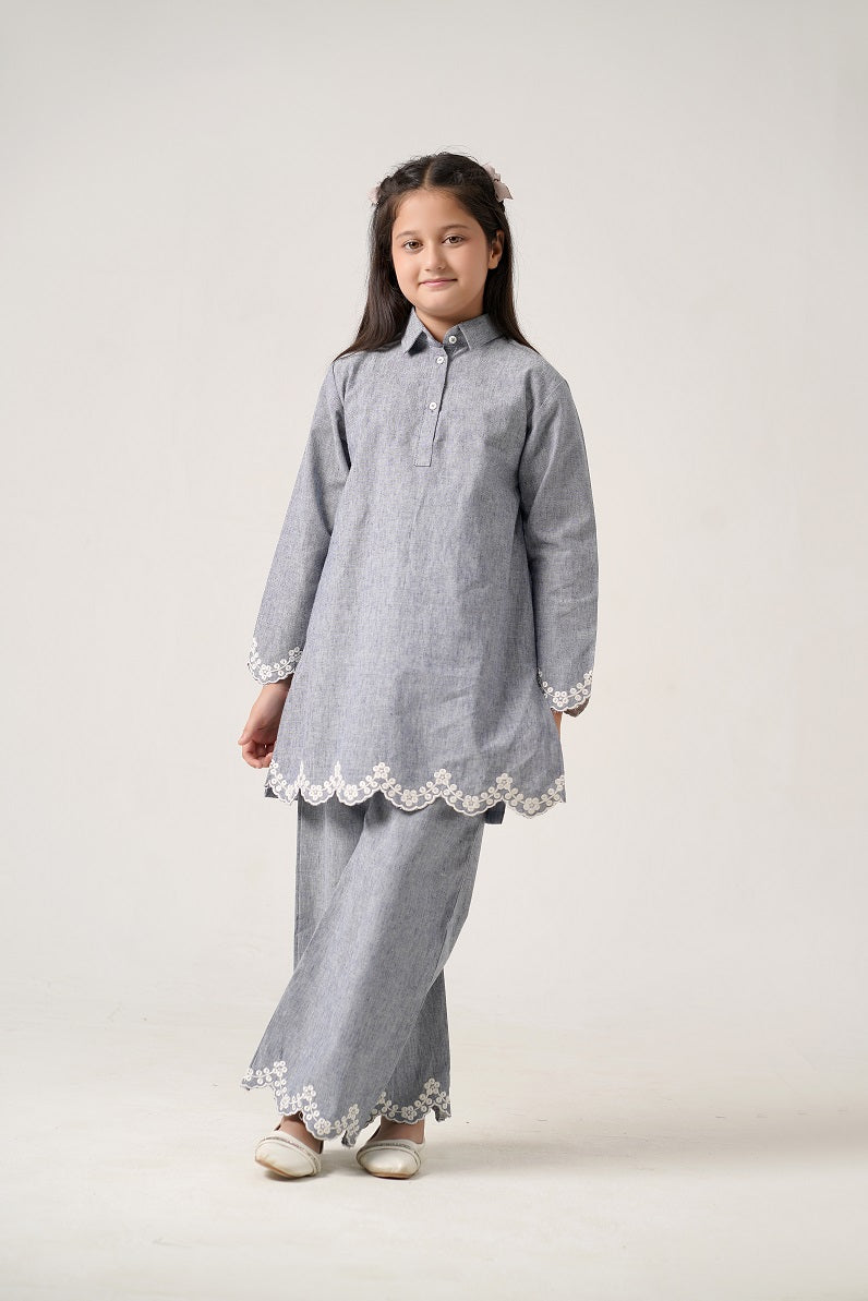 Petal Cut Work Kurta Set