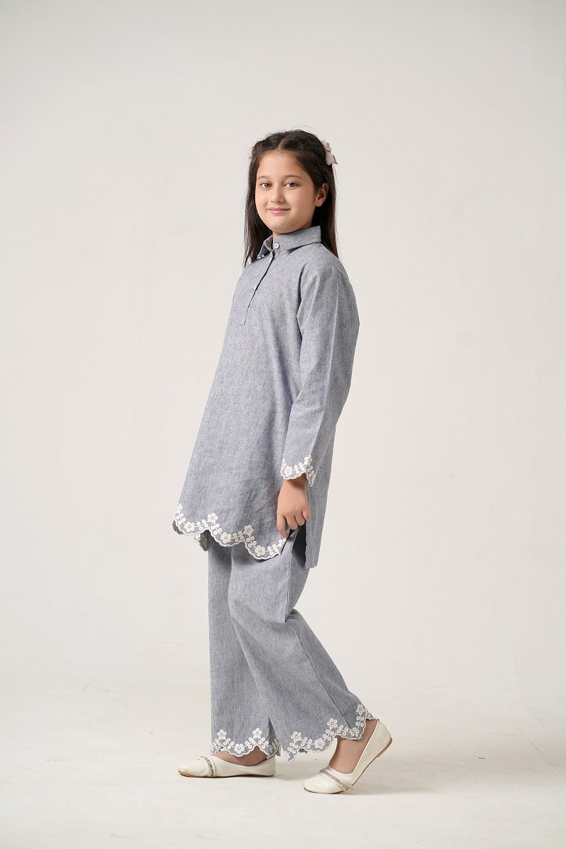 Petal Cut Work Kurta Set