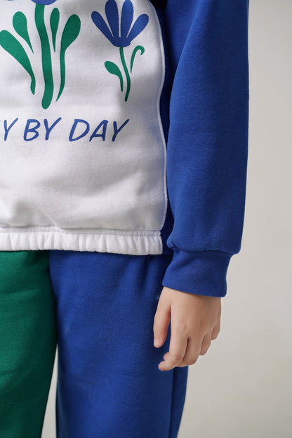 Growing Dual Color Fleece Tracksuit